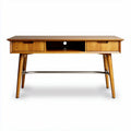 Scrivania in legno marrone con cassetti dimensioni 120 x 60 x 75cm