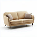 Divano moderno in tessuto beige con cuscini sfoderabili 180 x 80 x 75cm